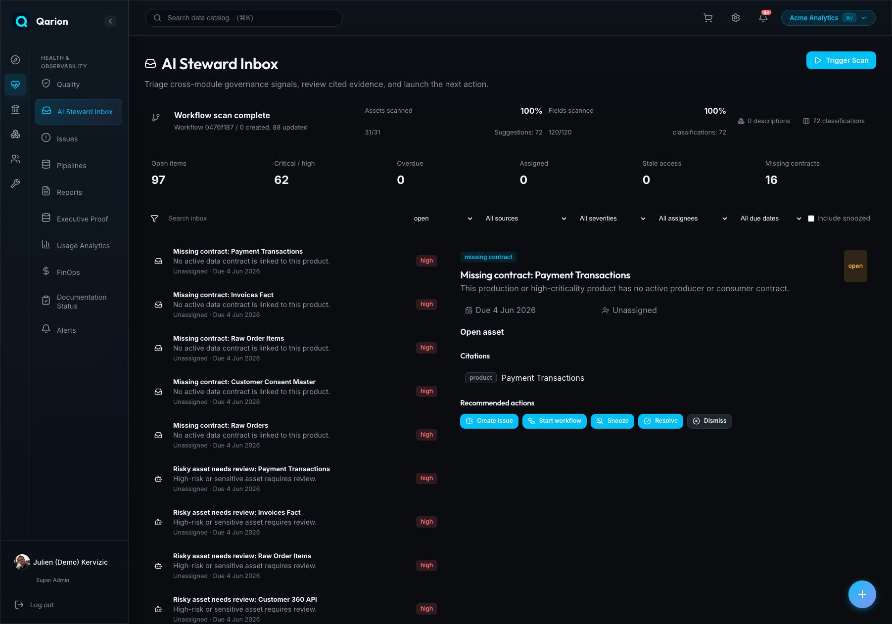 AI Steward Inbox — Qarion