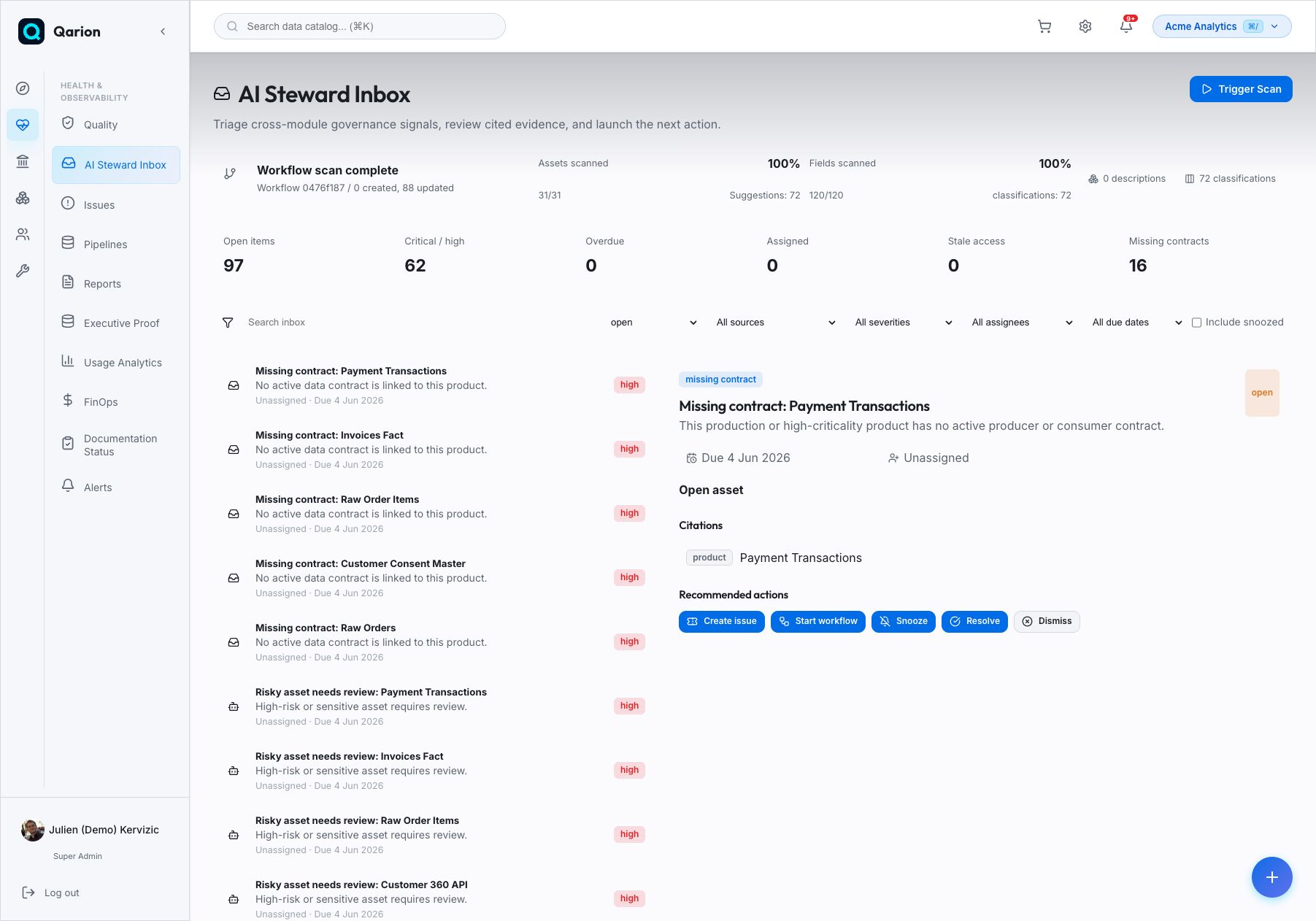 AI Steward Inbox — Qarion